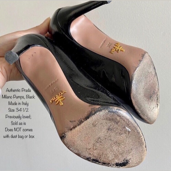 Shoes: Prada Milano 3” Pumps, Black, Size 34.5 - Picture 5 of 7